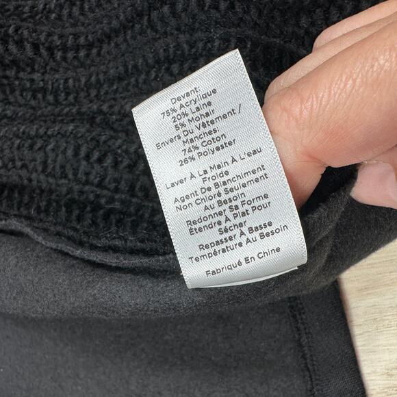 Talbots Open Front Drape Collar Knit Wool Blend Office Cozy Cardigan Sweater XL - Picture 8 of 12